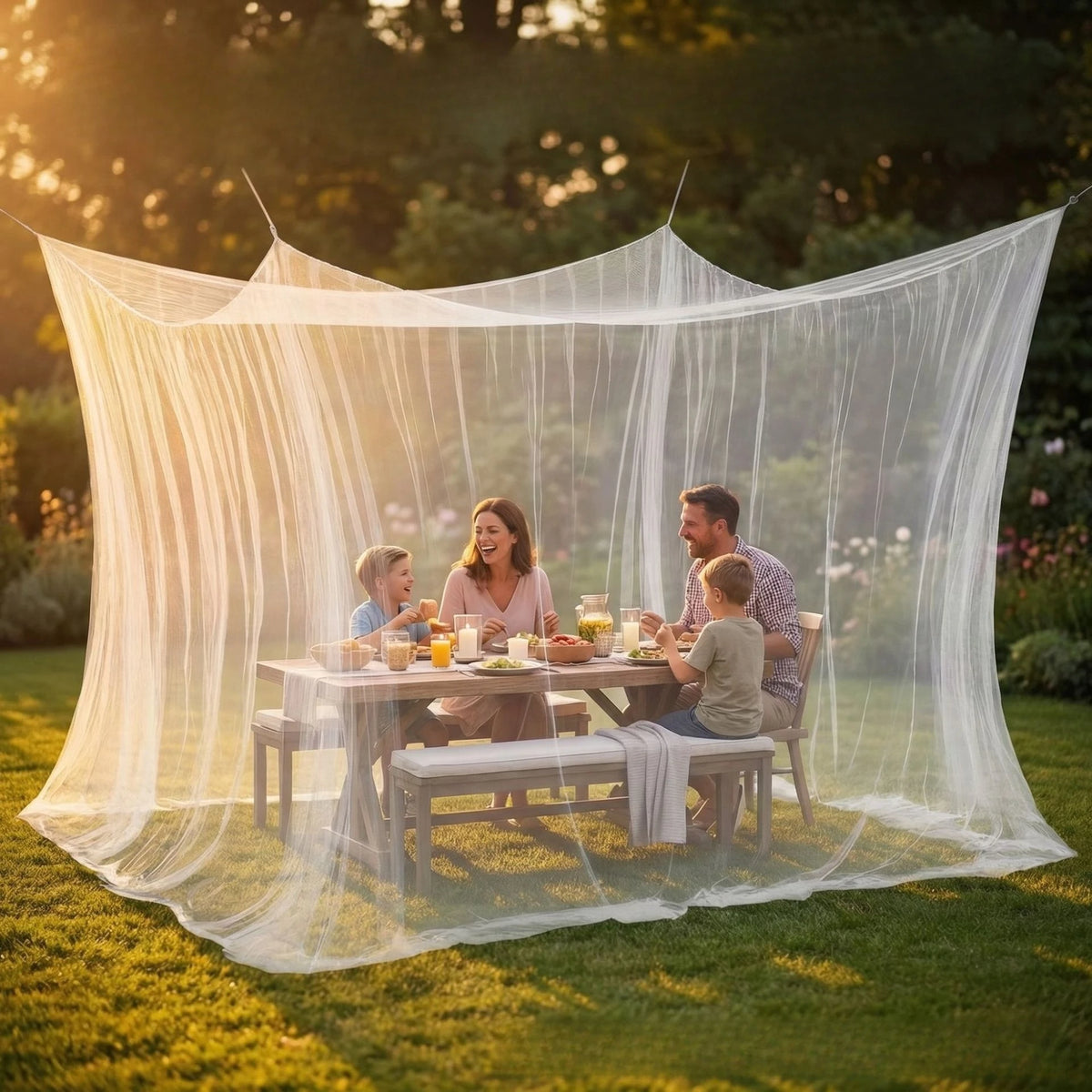 filet anti moustiques blanc moderne extérieur camping portable extra large traité insecticide pliable corde