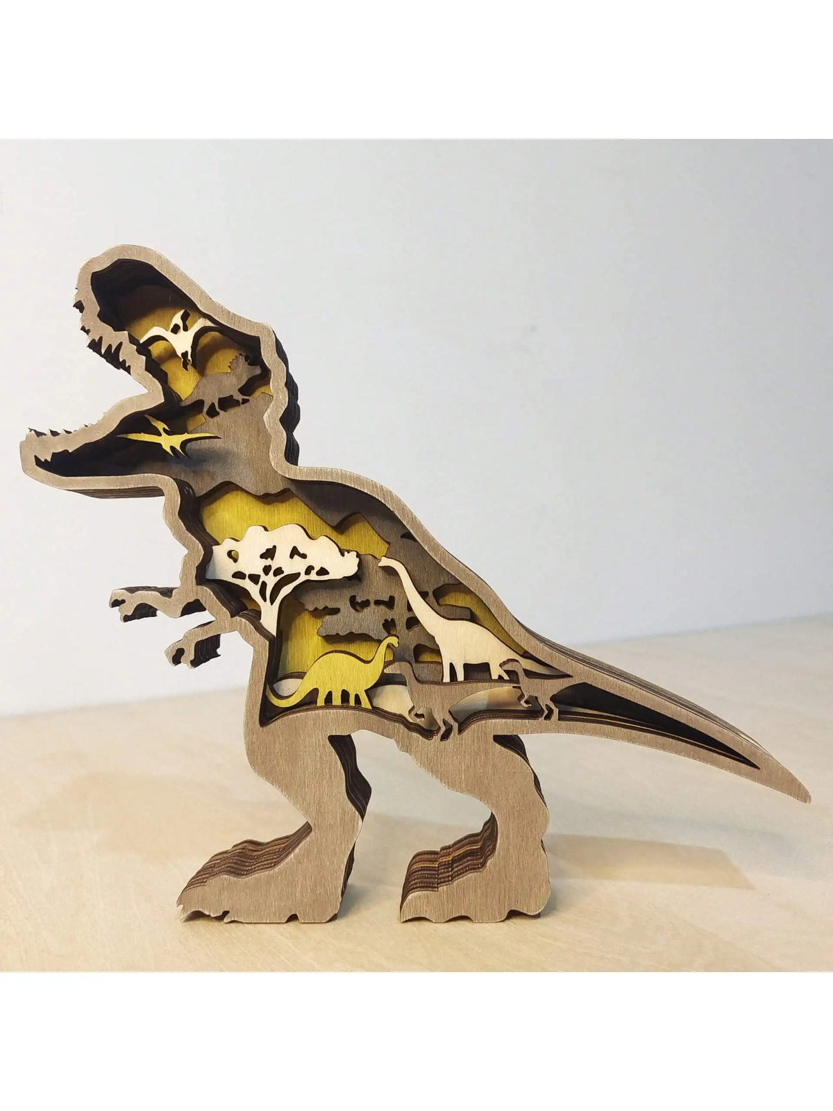 décoration murale sculpture bois loup paysage forêt 3d occasion fête