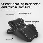 coussin multifonctionnel noir texture douce contemporain ergonomique mousse mémoire forme polyester coton massage lit