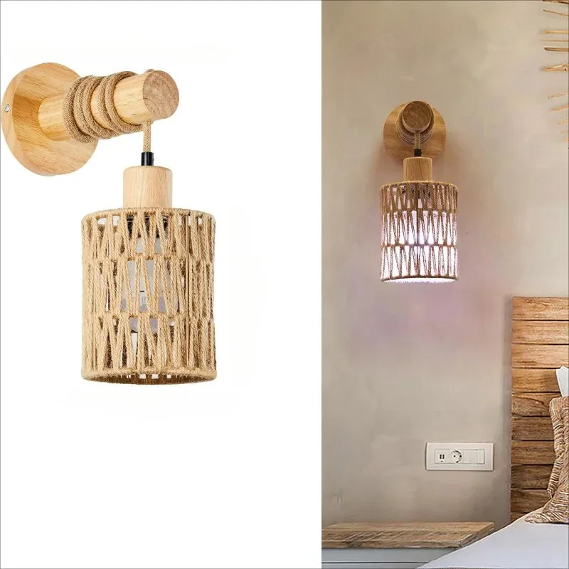 Éclairage doux de la lampe murale en ambiance campagne