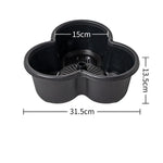 bac fleurs modulable vert foncé moderne bac fleurs plastique lisse empilable roulettes maison jardin