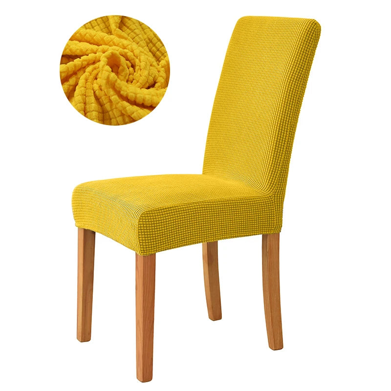 housse chaise jacquard gris rose vert marron moderne adhésif polyester pliage salon mariage banquet