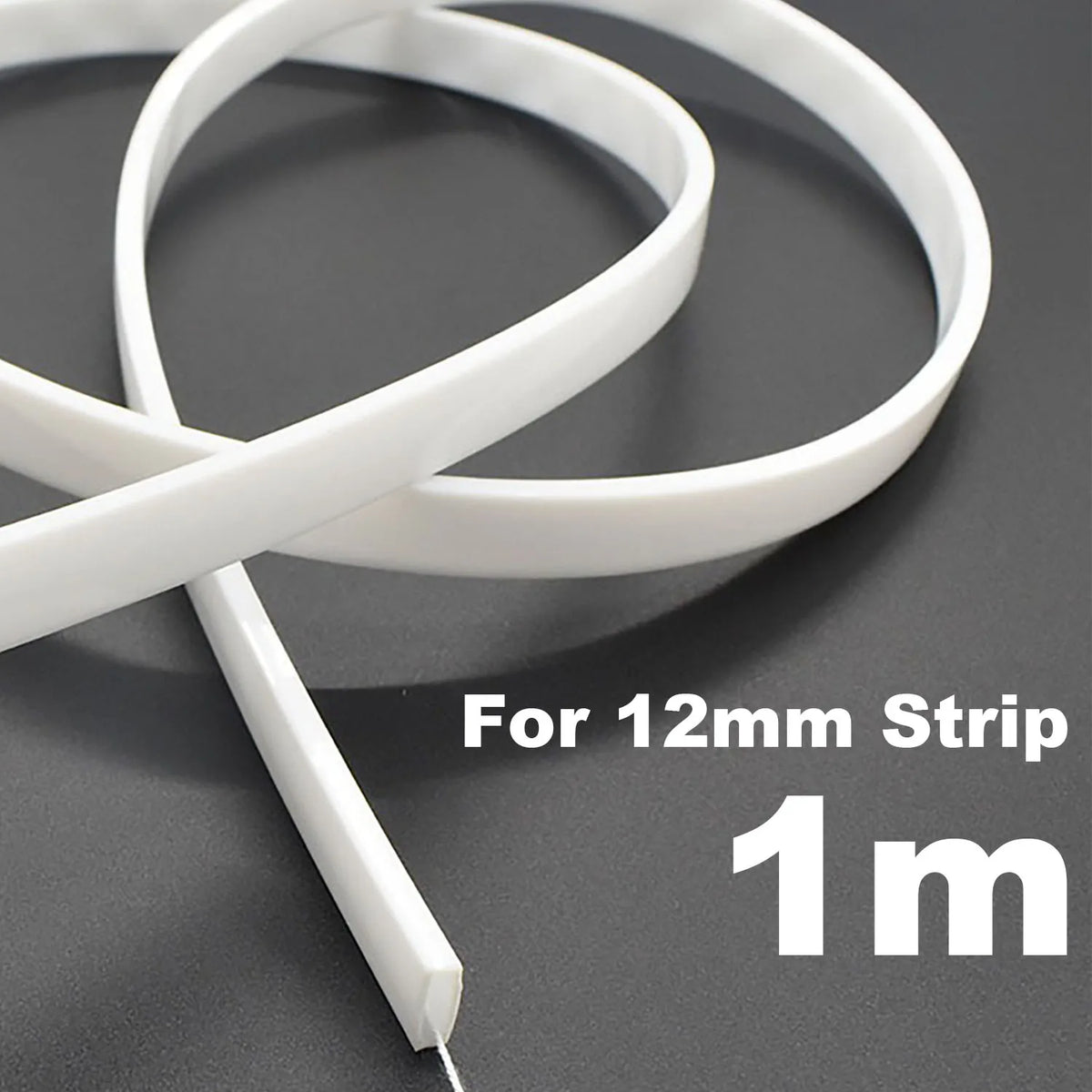 tube flexible blanc translucide moderne led étanche ip67 12mm ws2812 adaptable longueur