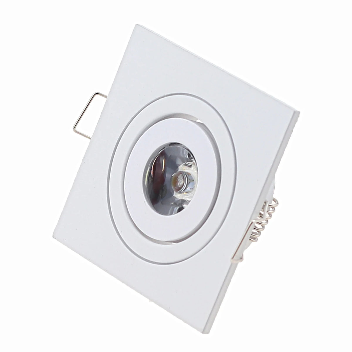 spots led 3w modernes 60x60mm noir blanc finition brossée interrupteur bouton transformateur