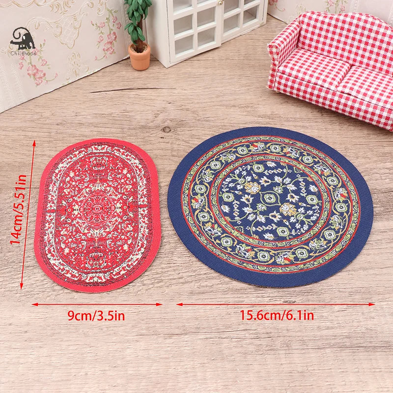 tapis ornements floraux motifs géométriques classique ethnique bleu rose vert rouge marron