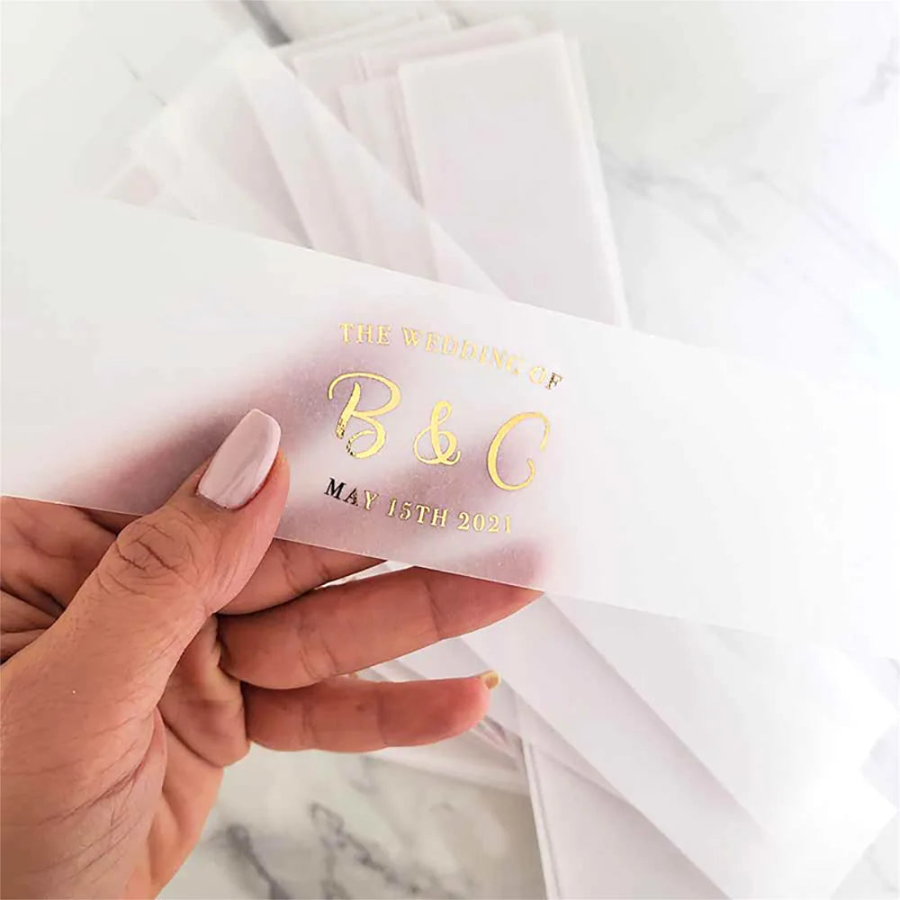 étiquettes mariage adhésives fleurs dorées textes classiques blanc or 50 75 100 unités