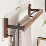 étagères porte serviettes bois moderne vis fixations salle bain minimaliste porte brosse gobelet savon