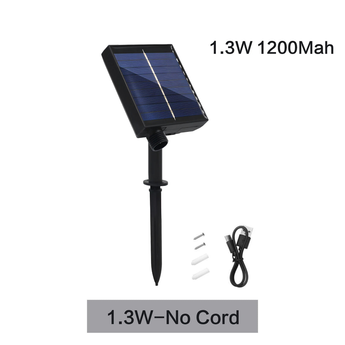 panneau solaire noir moderne télécommande câble 1.2m 3m batterie 7200mAh