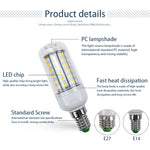 ampoule led e14 e27 blanc grains maïs moderne décoration intérieure 50000 heures 360 lumens