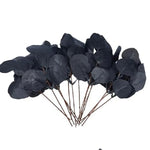 bouquet artificiel feuilles eucalyptus petites fleurs blanches vert blanc naturel minimaliste extérieur mariage halloween