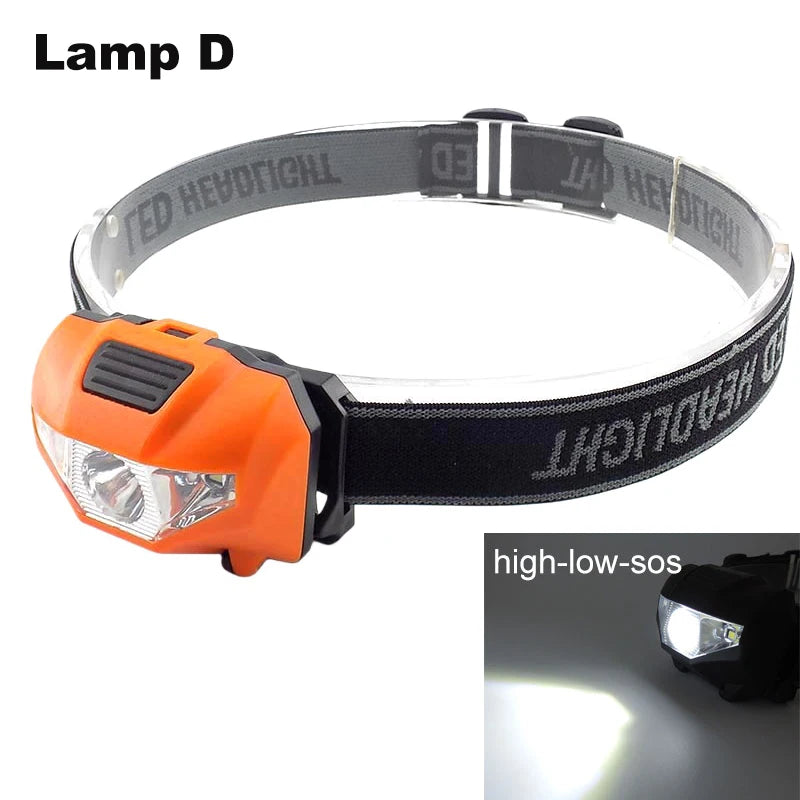 lampe frontale noire led aaa aa torchon randonnee camping headtorch ajustable