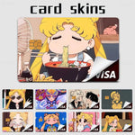 étiquettes carte bancaire stickers dessins animés personnages mignons adhésifs réutilisables waterproof classiques cartes credit