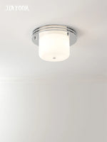 lampe moderne blanc chrome verre opaque 30cm 40cm LED 3000K 4500K 6000K(touches)