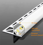 bande lumineuse led aluminium blanc moderne adhésif mur 12v 50cm