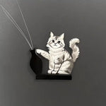 aimants chats dessin animé chat blanc noir orange vase assis tenancient vase