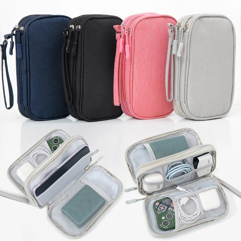 sac main rose pratique toile épaisse réutilisable moderne respectueux environnement chargeur câble usb adaptateur
