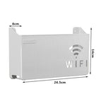 support mural routeur wifi gris rose bleu rayures horizontales moderne salon