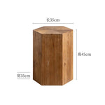 table basse vintage bois vieilli rustique organisation canapé coffre hexagonal aspect industriel
