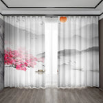 rideaux blancs paysages japonais aquarelle moderne pièces polyester 75x166cm 105x230cm