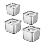 boîte rangement acier inoxydable 18cm poignée moderne épices condiments stockage cuisine