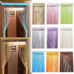 rideaux modernes argentés 1m 2m franges brillantes polyester translucides chambre
