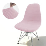 Housse chaise moderne rose clair rayures horizontales élasthanne polyester adjustable banquets mariage