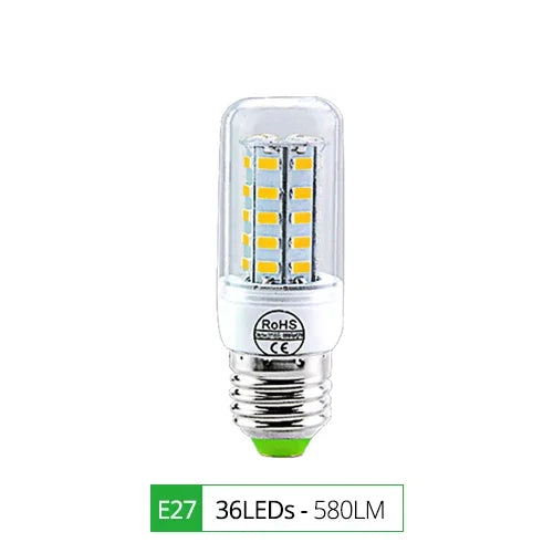 ampoule led e27 e14 56 leds 999 lumens blanc vert grains maïs moderne