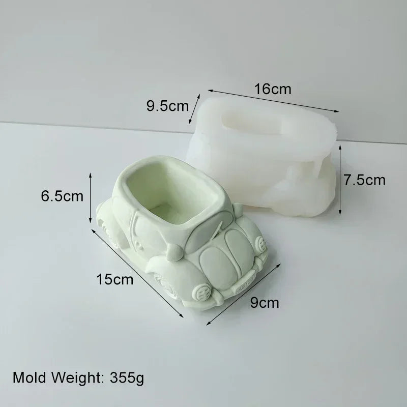 cache plantes forme voiture camion train blanc rose vert vintage rétro