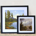 cadre photo classique bois peint noir beige marron clair 15x15cm 20x20cm 25x25cm 30x30cm decoration