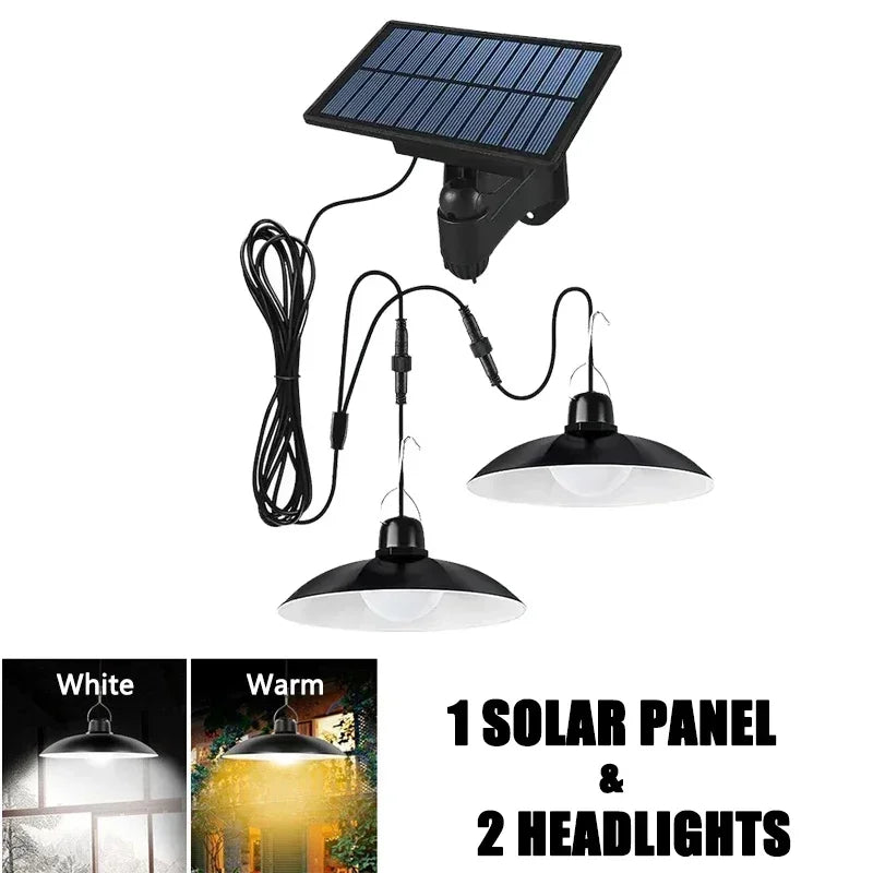 lampe suspendue solaire noire moderne ip65 led télécommande facileextérieur