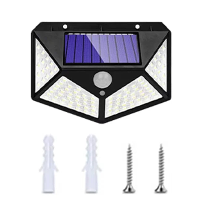 lampe solaire murale détecteur mouvement led noire ip65 moderne télécommande contrôle distant 18+lumières abs