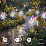 lumière solaire multicolore moulin vent moderne patio extérieur led changeante couleur