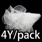accessoires cheveux blanc rose noir organza plissé translucide élégant romantique adhésif rose artificielle