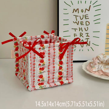 paniers rangement coton pois carreaux rayures ours rose clair blanc bleu clair beige texturé