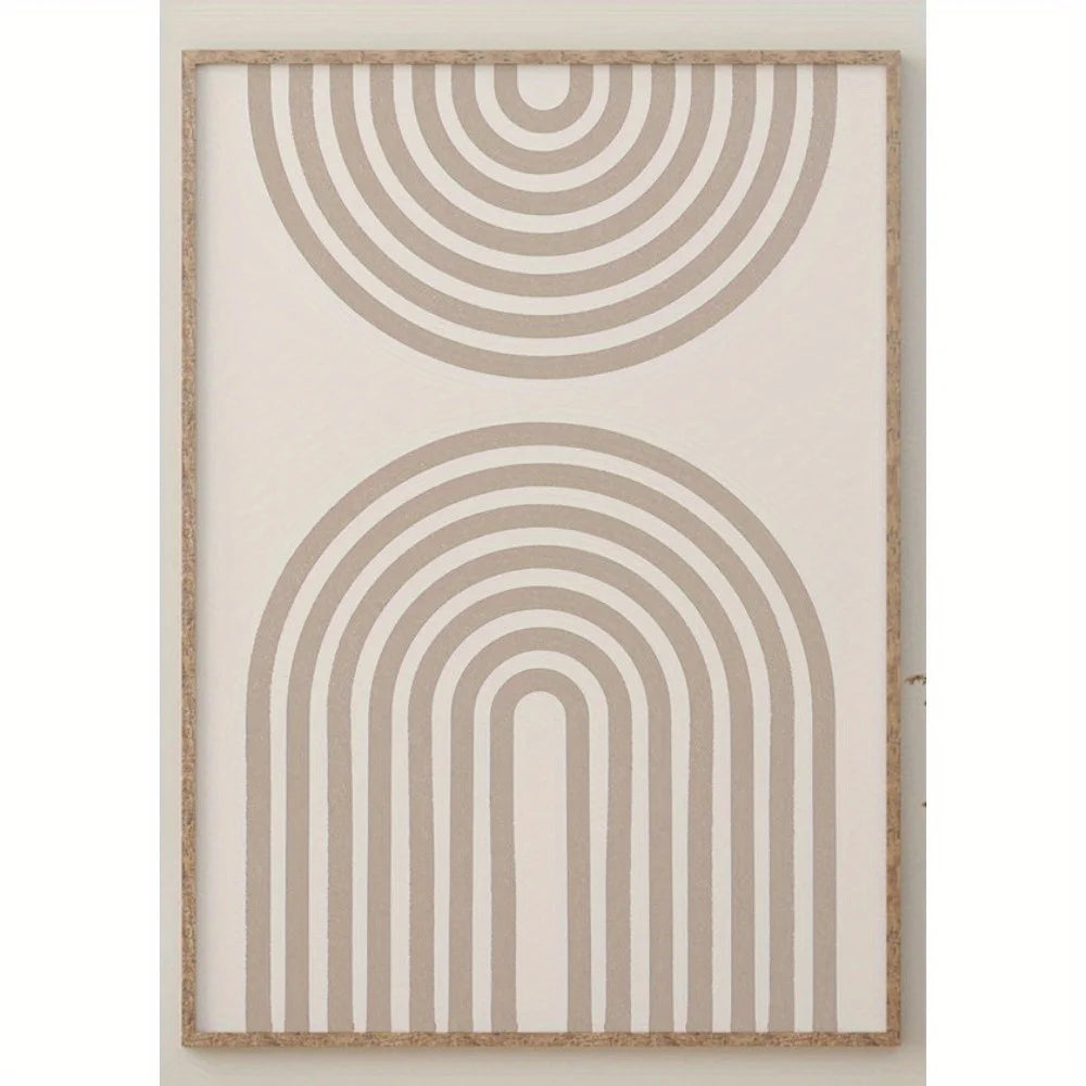 affiche murale toile beige botanique abstraite moderne sans cadre géométrique floral living room bedroom