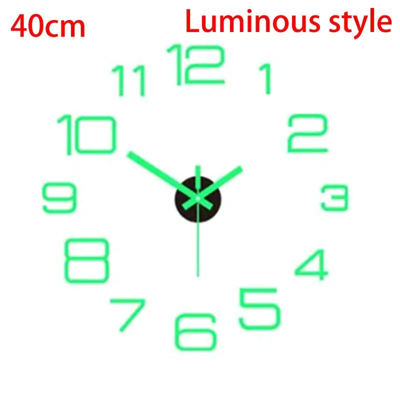 horloge murale moderne noir doré numéros blancs 40cm 50cm opaque sans cadre