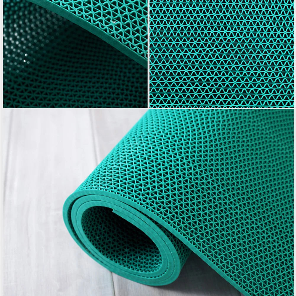 tapis sol salle bain pvc moderne rouge vert gris antidérapant confortable respectueux environnement