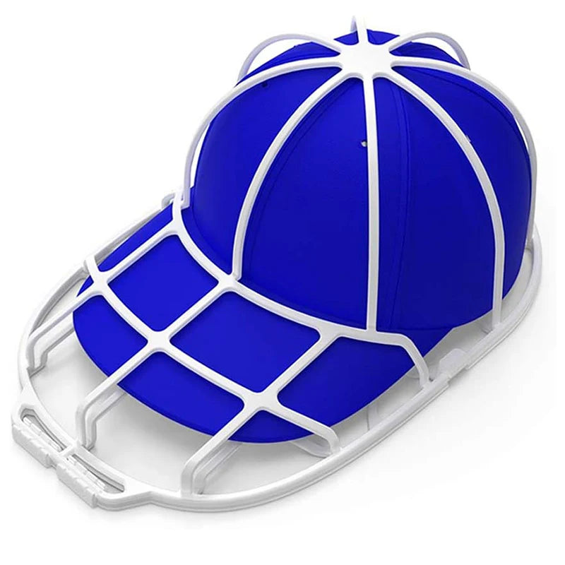 rangement chapeau casquette baseball bleu blanc vert maille clips sac lavage durable protecteur