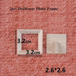 cadres photo minuscules bois naturel classiques adhésifs decoration maison miniature artisanal bricolage