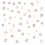 sticker mural fleur adhésif décoration enfantine champêtre minimaliste rose vert bleu jaune violet