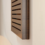 radiateur mural moderne marron clair rayures horizontales fixation murale 40x30cm 50x40cm