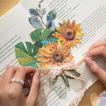 fleurs papier multicolores imprimées artisanales motifs floraux feuilles papillon 90x90mm 10pcs