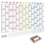calendrier mural blanc moderne 2026 mensuel accueil organisation dates numéros jours