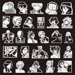 sticker anime bleach personnages textes adhésifs collection noirs blancs bricolage téléphone portable