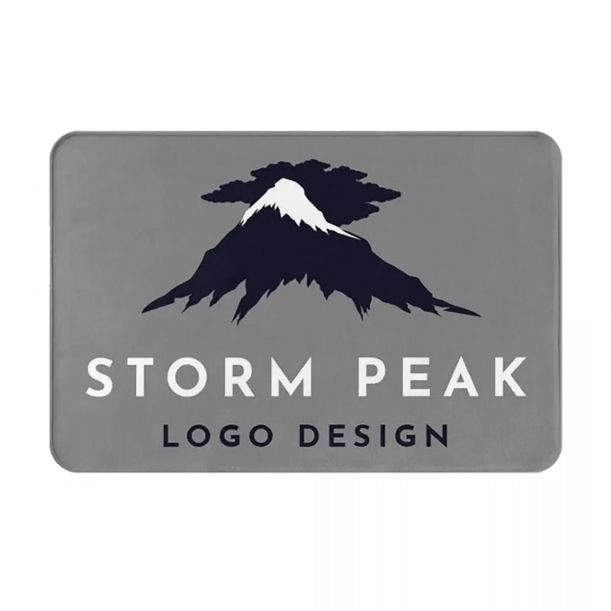 tapis bain blanc logo snow peak moderne imperméable antislip polyester coton knits classic minimaliste