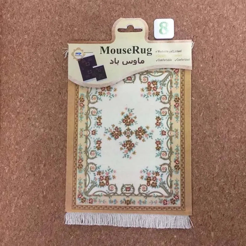 tapis persan franges ornements traditionnels rouge bleu noir beige marron classique sous verre gaming