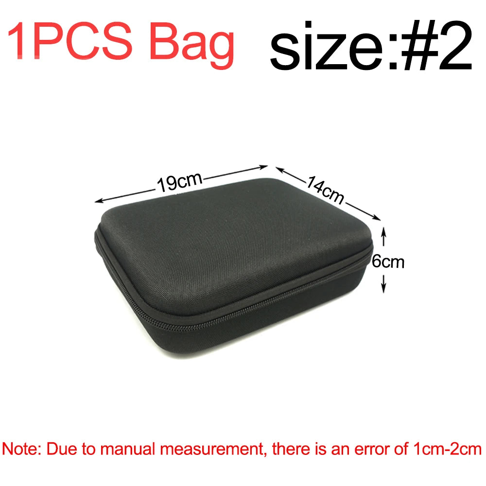 sac main noir texture mat pratique anti odeur zip poignée rangement outils