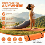 tapis yoga antidérapant eva orange vert olive gris blanc noir yoga fitness bienêtre rouleau