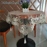 serviette table brodée florale imperméable blanc classique maison mariage fête round 43x100cm