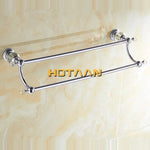porte serviettes mural chrome classique détails cristal serviettes blanches murale 55 cm
